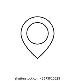 Marcador de localização geográfica para aplicativos baseados em mapas, viagens e locais.