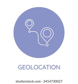 Geolocation outline icon. Geolocation concept symbol design.