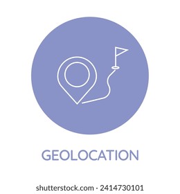 Geolocation outline icon. Geolocation concept symbol design.