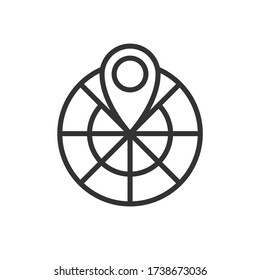 Icono de esquema de geolocalización. Ilustración vectorial.