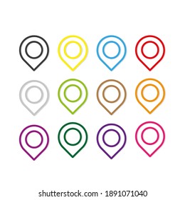 
Geolocation. The path to the goal. Vector illustration