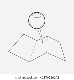Geolocation service icon line element. Vector illustration of geolocation service icon line isolated on clean background for your web mobile app logo design.