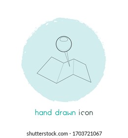 Geolocation service icon line element. Vector illustration of geolocation service icon line isolated on clean background for your web mobile app logo design.