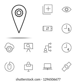 geolocation setting icon. business icons universal set for web and mobile