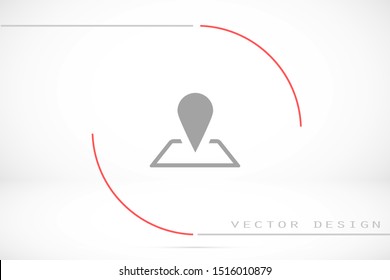 Geolocation vector icon. Geolocation for phone icon. Geolocation for the Navigator icon. Geolocation for online search. badge icon 10 eps. Lorem Ipsum.