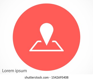 Geolocation vector icon. Geolocation for phone icon. Geolocation for the Navigator icon. Geolocation for online search. badge icon 10 eps. Lorem Ipsum.