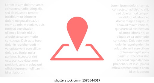 Geolocation vector icon. Geolocation for phone icon. Geolocation for the Navigator icon. Geolocation for online search. badge icon 10 eps. Lorem Ipsum.