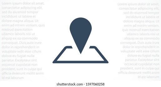 Geolocation vector icon. Geolocation for phone icon. Geolocation for the Navigator icon. Geolocation for online search. badge icon 10 eps. Lorem Ipsum.
