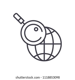Geolocationing black icon concept. Geolocationing flat  vector symbol, sign, illustration.
