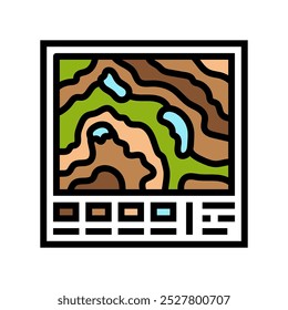 geologic mapping mining color icon vector. geologic mapping mining sign. isolated symbol illustration