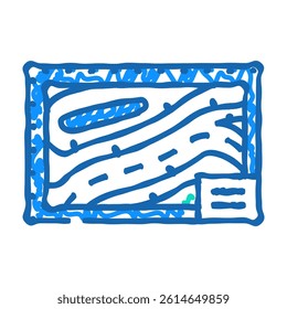 geologic mapping mining doodle icon sketch vector. geologic mapping mining sign. isolated symbol illustration