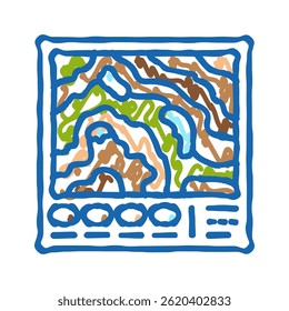 geologic mapping mining doodle icon sketch vector. geologic mapping mining sign. isolated symbol illustration