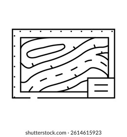 geologic mapping mining line icon vector. geologic mapping mining sign. isolated contour symbol black illustration