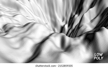 Fondo geológico. Paisaje volcánico. Ilustración vectorial 3D para afiche, cubierta, banner o cartel.