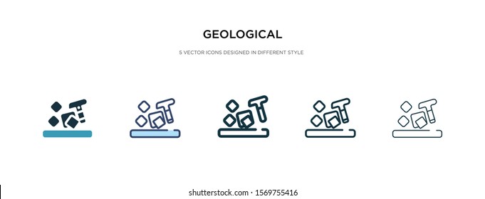 geological icon in different style vector illustration. two colored and black geological vector icons designed in filled, outline, line and stroke style can be used for web, mobile, ui