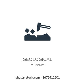Geological icon vector. Trendy flat geological icon from museum collection isolated on white background. Vector illustration can be used for web and mobile graphic design, logo, eps10