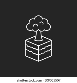 Geological line icon