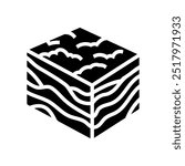 geological modeling glyph icon vector. geological modeling sign. isolated symbol illustration