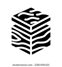 geological modeling glyph icon vector. geological modeling sign. isolated symbol illustration