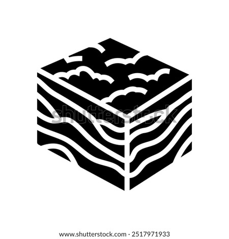 geological modeling glyph icon vector. geological modeling sign. isolated symbol illustration