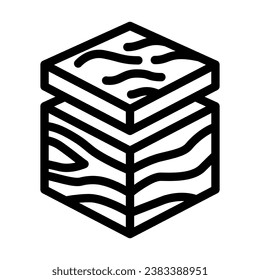 geological modeling line icon vector. geological modeling sign. isolated contour symbol black illustration