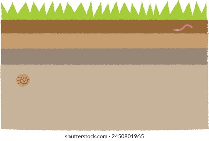 Material de fondo de ilustración de estratos geológicos