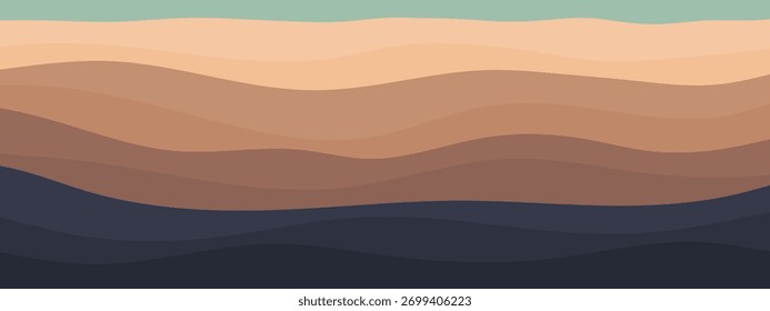 Geological subsurface. Layered of rock and organic strata. Underground oil and gas