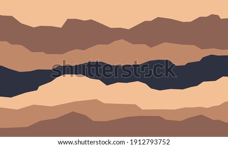 Geological subsurface. Layered of rock and organic strata. Geologic cross section.