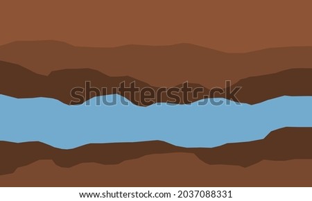 Geological subsurface. Layered soil and groundwater.
