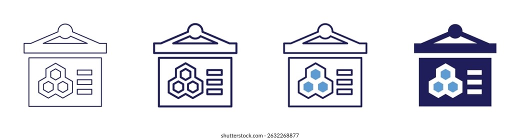 Geological survey icon in 4 different styles. Thin Line, Line, Bold Line, Duotone. Duotone style. Editable stroke.