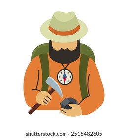 Geologist icon clipart avatar logtotype isolated illustration