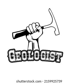 Geologist Vector Design Isolated For Merchandizer Etc