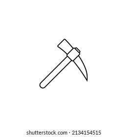 Geology concept with hammer vector silhouette
pickaxe mining tool icon isolated on transparent background
