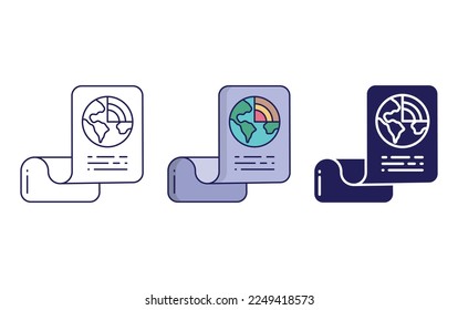 Geology document icon vector illustration