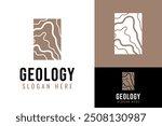 Geology Earth Plates Mantle Structure Logo Design Branding Template