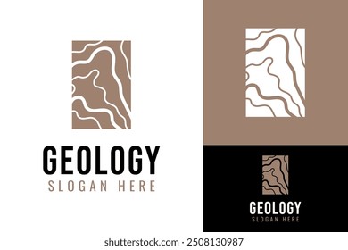 Geology Earth Plates Mantle Structure Logo Design Branding Template