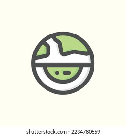  geology icon, isolated space colored outline icon in light blue background, perfect for website, blog, logo, graphic design, social media, UI, mobile app