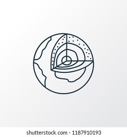 Geology icon line symbol. Premium quality isolated earth structure element in trendy style.