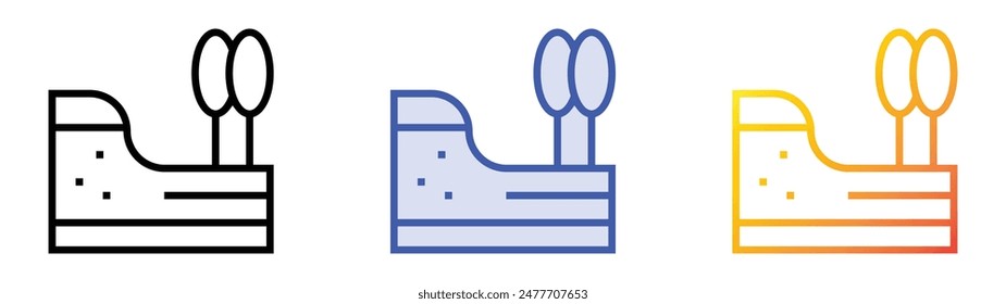 geology icon. Linear, Blue Fill and Gradient Style Design Isolated On White Background