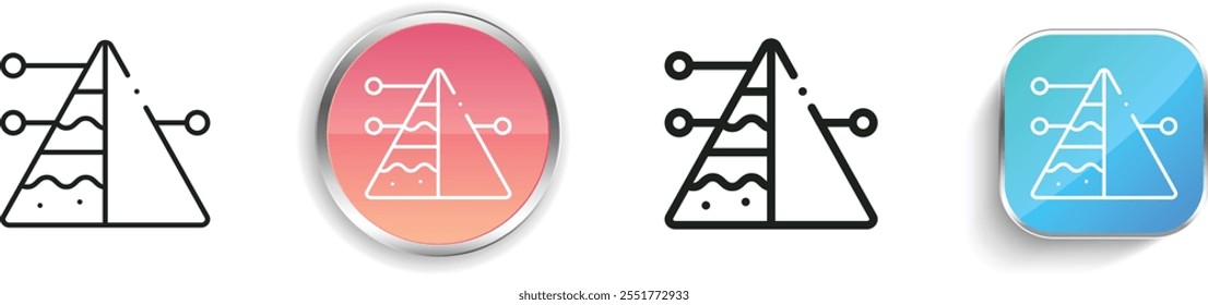 geology icon. Thin Linear, Regular and Button Style Design Isolated On White Background