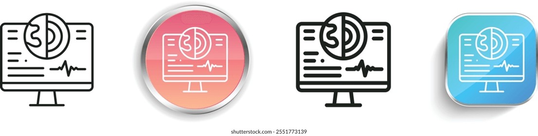 geology icon. Thin Linear, Regular and Button Style Design Isolated On White Background