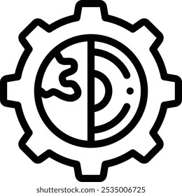 geology icon. Thin Linear Style Design Isolated On White Background