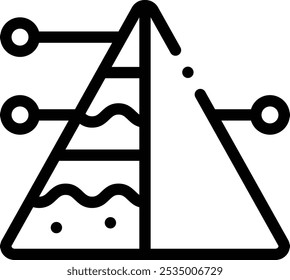 geology icon. Thin Linear Style Design Isolated On White Background