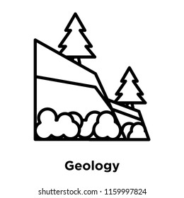 Geology icon vector isolated on white background, Geology transparent sign , line or linear sign, element design in outline style