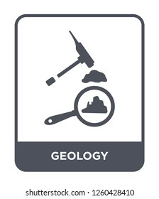 geology icon vector on white background, geology simple element illustration
