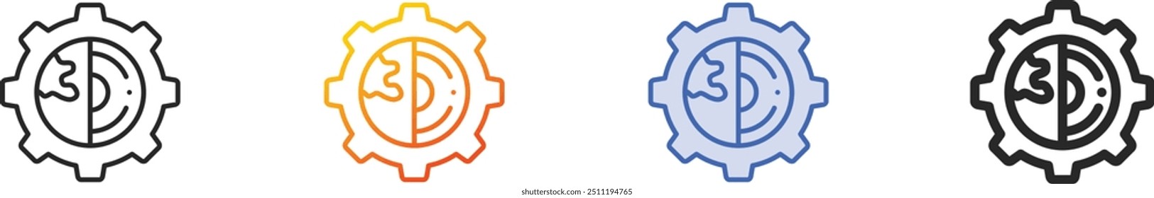 geology icon.Thin Linear, Gradient, Blue Stroke and bold Style Design Isolated On White Background