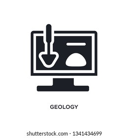 geology isolated icon. simple element illustration from e-learning and education concept icons. geology editable logo sign symbol design on white background. can be use for web and mobile