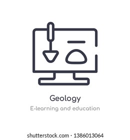 geology outline icon. isolated line vector illustration from e-learning and education collection. editable thin stroke geology icon on white background