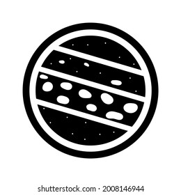 Geology symbol. Gravel and sand deposition logo.