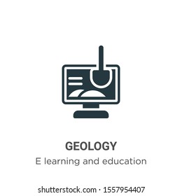Geology vector icon on white background. Flat vector geology icon symbol sign from modern e learning and education collection for mobile concept and web apps design.